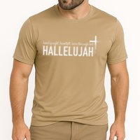 Hard Fought Heartfelt Been Through Hell Hallelujah Christian Cooling Performance Crew T-Shirt