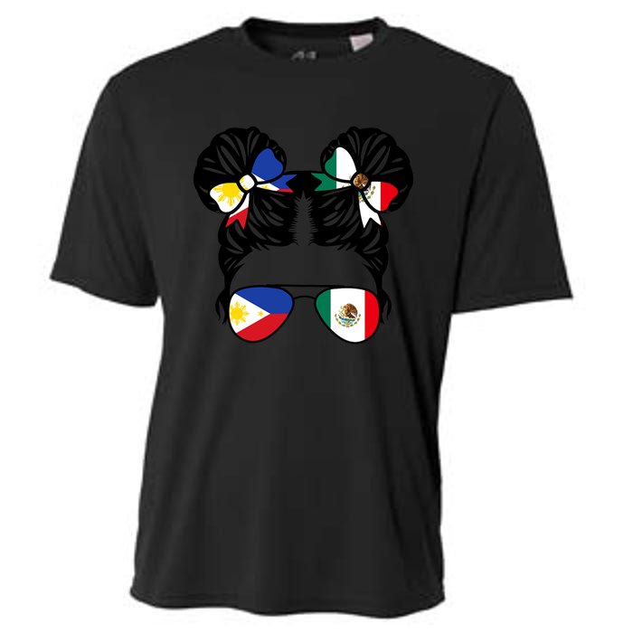 Half Filipino Half Mexican Philippines Heritage Cooling Performance Crew T-Shirt