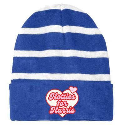 Hotties For Harris 2024 Striped Beanie with Solid Band