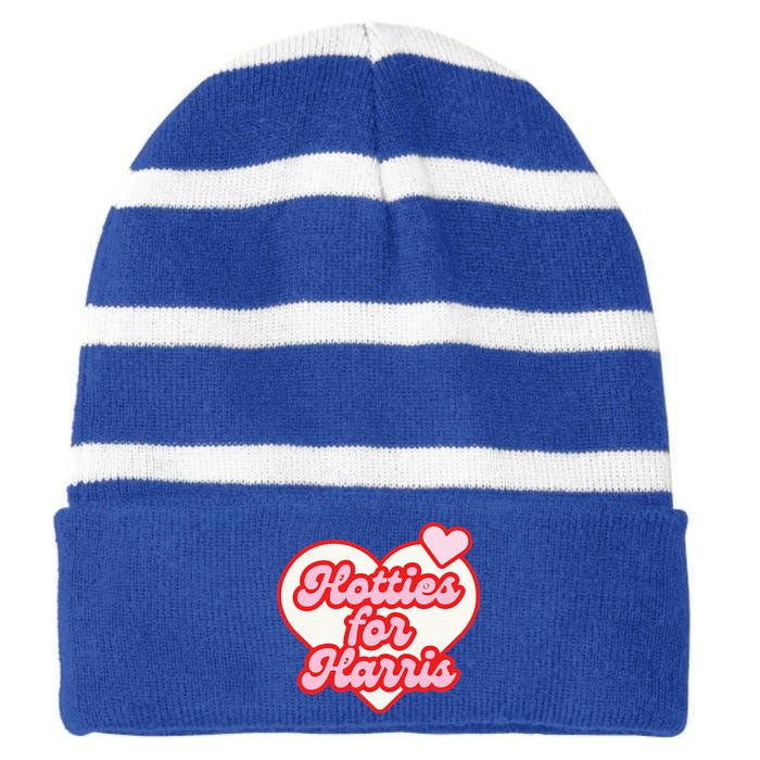 Hotties For Harris 2024 Striped Beanie with Solid Band