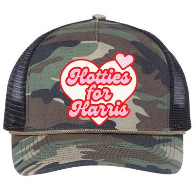 Hotties For Harris 2024 Retro Rope Trucker Hat Cap