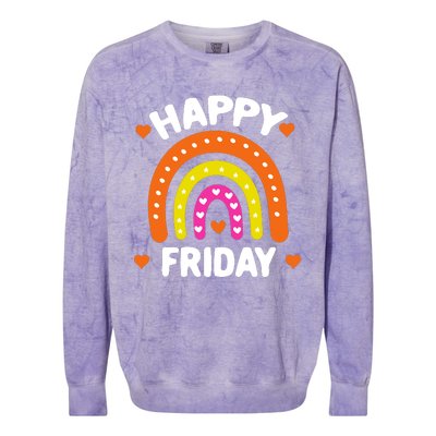 Happy Friday Colorblast Crewneck Sweatshirt