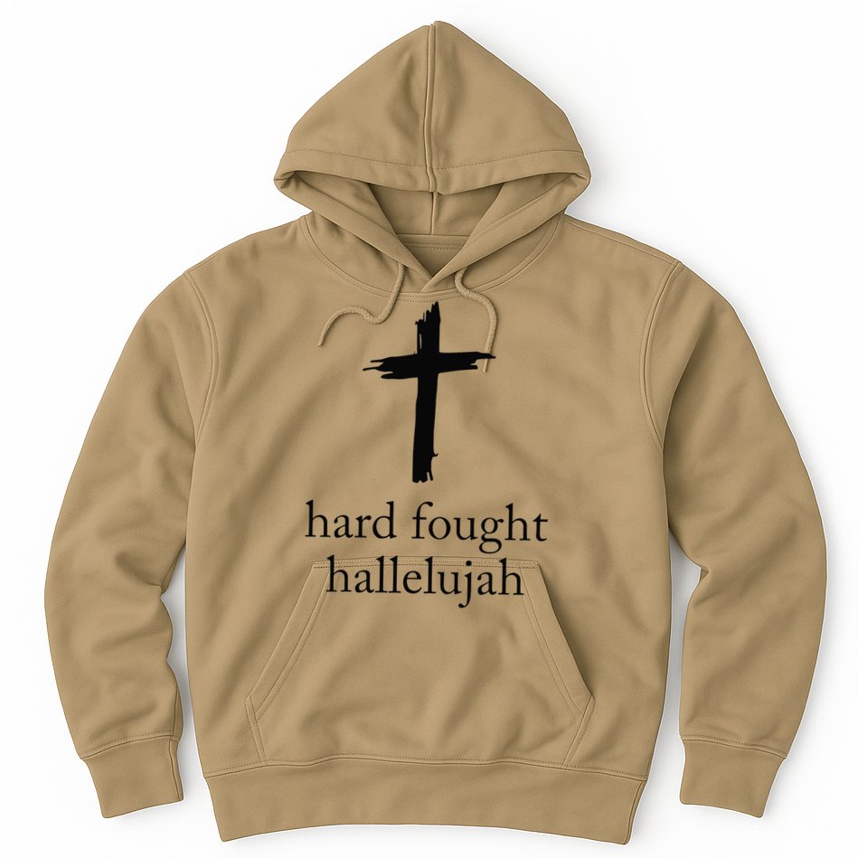 Hard Fought Hallelujah Christian Mom Bible Verse Jesus Hoodie
