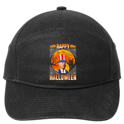 Halloween Funny Happy 4th Of July Anti Joe Biden 7-Panel Snapback Hat