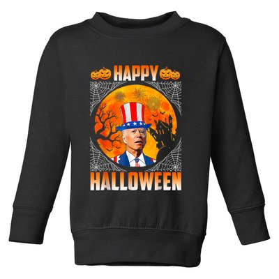Halloween Funny Happy 4th Of July Anti Joe Biden Toddler Sweatshirt