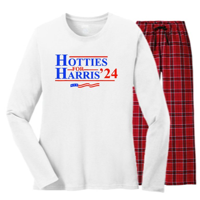 Hotties For Harris Women's Long Sleeve Flannel Pajama Set 