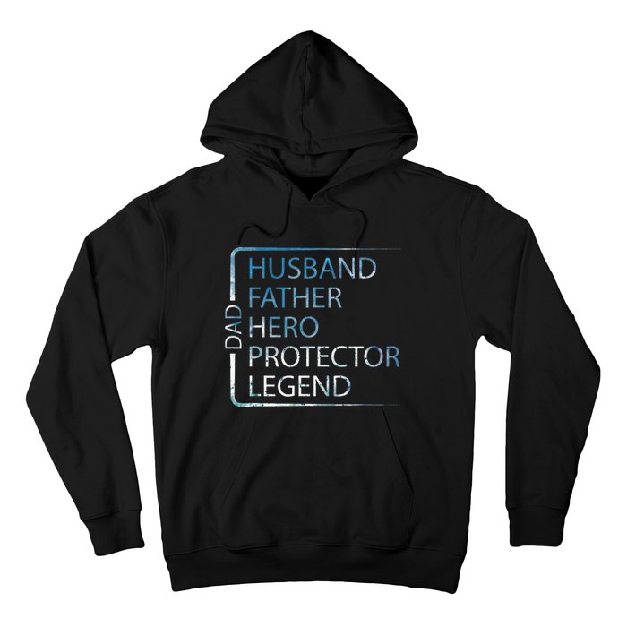 Husband Father Hero Protector Legend Father Day Dad Hoodie