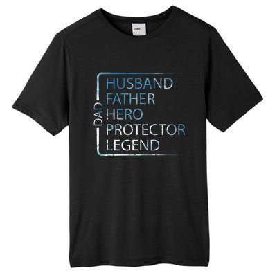 Husband Father Hero Protector Legend Father Day Dad Tall Fusion ChromaSoft Performance T-Shirt