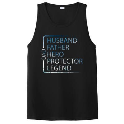 Husband Father Hero Protector Legend Father Day Dad PosiCharge Competitor Tank