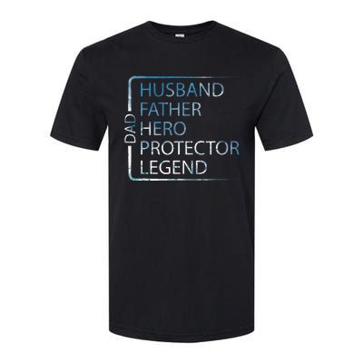 Husband Father Hero Protector Legend Father Day Dad Softstyle CVC T-Shirt