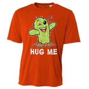 Hugs Free Hug Me Cacti Prickly Cactus Not A Hugger Hugging Funny Gift Cooling Performance Crew T-Shirt