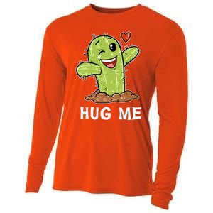 Hugs Free Hug Me Cacti Prickly Cactus Not A Hugger Hugging Funny Gift Cooling Performance Long Sleeve Crew