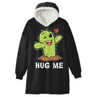 Hugs Free Hug Me Cacti Prickly Cactus Not A Hugger Hugging Funny Gift Hooded Wearable Blanket
