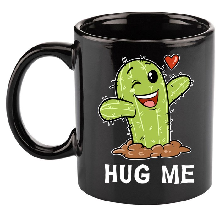 Hugs Free Hug Me Cacti Prickly Cactus Not A Hugger Hugging Funny Gift 11oz C Handle Ceramic Mug