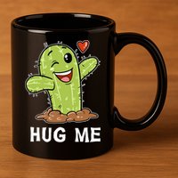Hugs Free Hug Me Cacti Prickly Cactus Not A Hugger Hugging Funny Gift 11oz C Handle Ceramic Mug