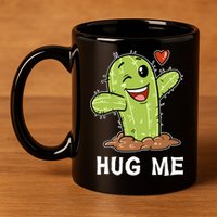 Hugs Free Hug Me Cacti Prickly Cactus Not A Hugger Hugging Funny Gift 11oz C Handle Ceramic Mug