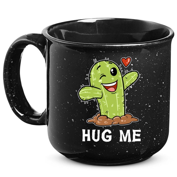 Hugs Free Hug Me Cacti Prickly Cactus Not A Hugger Hugging Funny Gift 15oz Campfire Ceramic Mug