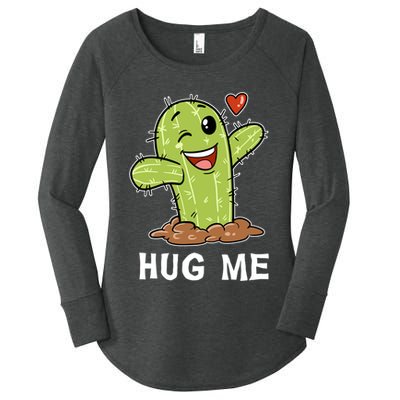 Hugs Free Hug Me Cacti Prickly Cactus Not A Hugger Hugging Funny Gift Women's Perfect Tri Tunic Long Sleeve Shirt
