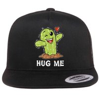 Hugs Free Hug Me Cacti Prickly Cactus Not A Hugger Hugging Funny Gift Flatbill Hat