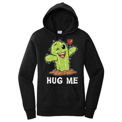 Hugs Free Hug Me Cacti Prickly Cactus Not A Hugger Hugging Funny Gift Women's Pullover Hoodie