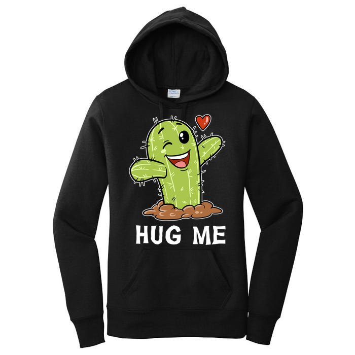 Hugs Free Hug Me Cacti Prickly Cactus Not A Hugger Hugging Funny Gift Women's Pullover Hoodie