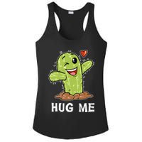 Hugs Free Hug Me Cacti Prickly Cactus Not A Hugger Hugging Funny Gift Ladies PosiCharge Competitor Racerback Tank