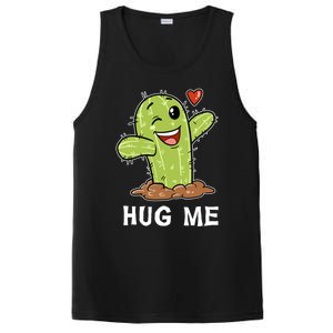 Hugs Free Hug Me Cacti Prickly Cactus Not A Hugger Hugging Funny Gift PosiCharge Competitor Tank