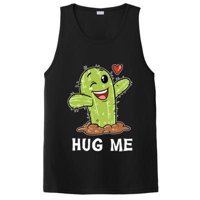 Hugs Free Hug Me Cacti Prickly Cactus Not A Hugger Hugging Funny Gift PosiCharge Competitor Tank