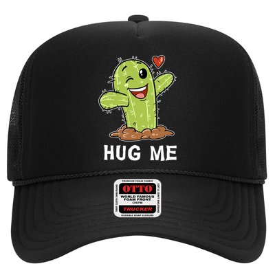 Hugs Free Hug Me Cacti Prickly Cactus Not A Hugger Hugging Funny Gift Trucker Hat
