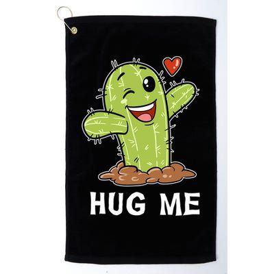 Hugs Free Hug Me Cacti Prickly Cactus Not A Hugger Hugging Funny Gift Golf Towel