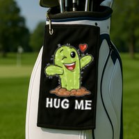 Hugs Free Hug Me Cacti Prickly Cactus Not A Hugger Hugging Funny Gift Golf Towel