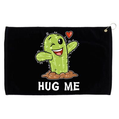 Hugs Free Hug Me Cacti Prickly Cactus Not A Hugger Hugging Funny Gift Grommeted Golf Towel