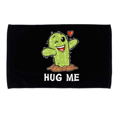 Hugs Free Hug Me Cacti Prickly Cactus Not A Hugger Hugging Funny Gift Microfiber Hand Towel