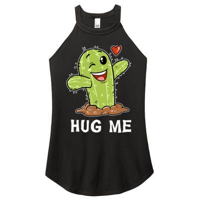 Hugs Free Hug Me Cacti Prickly Cactus Not A Hugger Hugging Funny Gift Women's Perfect Tri Rocker Tank