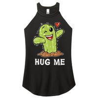 Hugs Free Hug Me Cacti Prickly Cactus Not A Hugger Hugging Funny Gift Women's Perfect Tri Rocker Tank