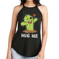 Hugs Free Hug Me Cacti Prickly Cactus Not A Hugger Hugging Funny Gift Women's Perfect Tri Rocker Tank