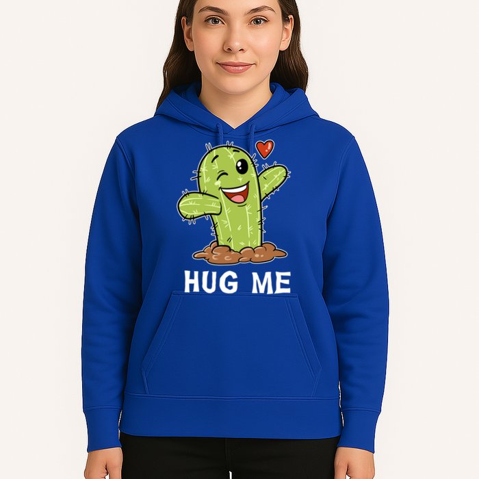 Hugs Free Hug Me Cacti Prickly Cactus Not A Hugger Hugging Funny Gift Hoodie