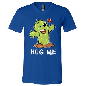 Hugs Free Hug Me Cacti Prickly Cactus Not A Hugger Hugging Funny Gift V-Neck T-Shirt