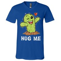 Hugs Free Hug Me Cacti Prickly Cactus Not A Hugger Hugging Funny Gift V-Neck T-Shirt
