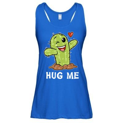 Hugs Free Hug Me Cacti Prickly Cactus Not A Hugger Hugging Funny Gift Ladies Essential Flowy Tank