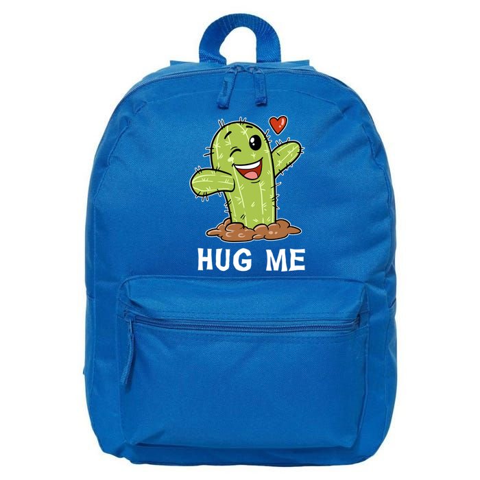 Hugs Free Hug Me Cacti Prickly Cactus Not A Hugger Hugging Funny Gift 16 in Basic Backpack