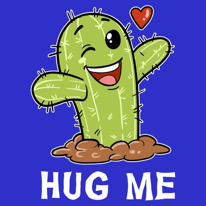Hugs Free Hug Me Cacti Prickly Cactus Not A Hugger Hugging Funny Gift 16 in Basic Backpack