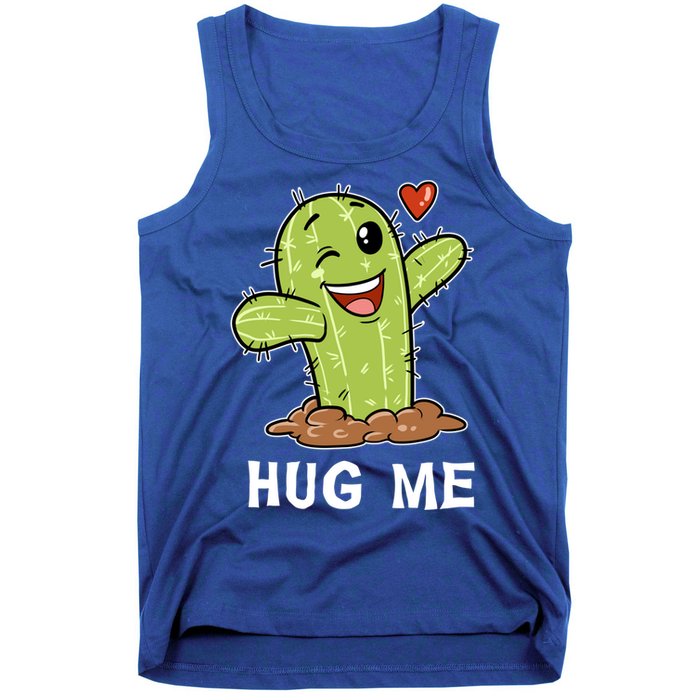 Hugs Free Hug Me Cacti Prickly Cactus Not A Hugger Hugging Funny Gift Tank Top