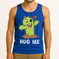 Hugs Free Hug Me Cacti Prickly Cactus Not A Hugger Hugging Funny Gift Tank Top