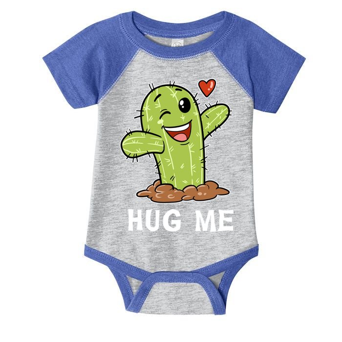 Hugs Free Hug Me Cacti Prickly Cactus Not A Hugger Hugging Funny Gift Infant Baby Jersey Bodysuit