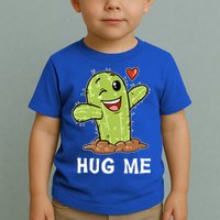Hugs Free Hug Me Cacti Prickly Cactus Not A Hugger Hugging Funny Gift Toddler T-Shirt
