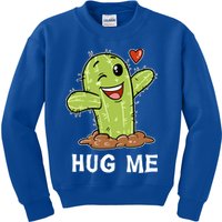 Hugs Free Hug Me Cacti Prickly Cactus Not A Hugger Hugging Funny Gift Kids Sweatshirt