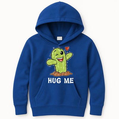 Hugs Free Hug Me Cacti Prickly Cactus Not A Hugger Hugging Funny Gift Kids Hoodie