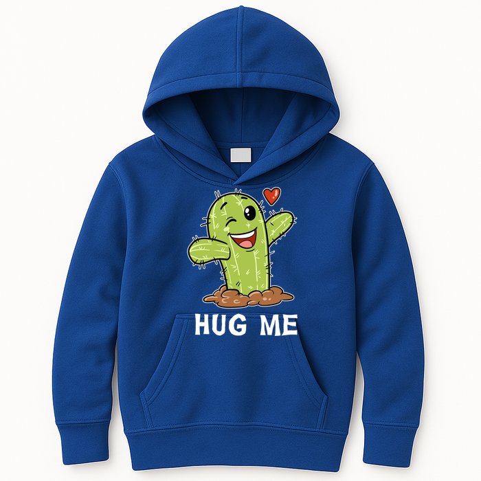 Hugs Free Hug Me Cacti Prickly Cactus Not A Hugger Hugging Funny Gift Kids Hoodie