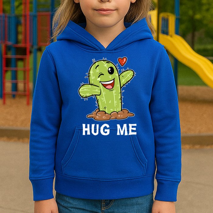Hugs Free Hug Me Cacti Prickly Cactus Not A Hugger Hugging Funny Gift Kids Hoodie
